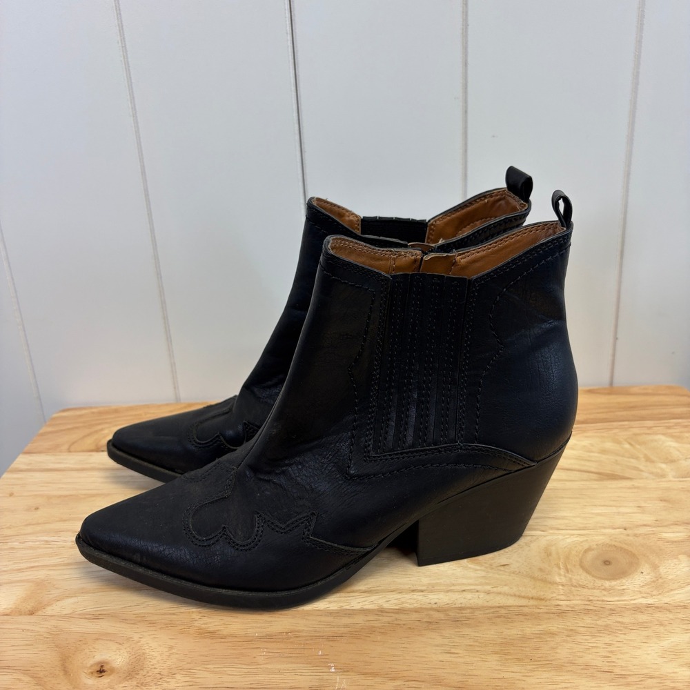 Indigo Rd. Western Ankle Boots Women Size 7.5M Boho Cowgirl Minimalist Chic - Picture 3 of 6